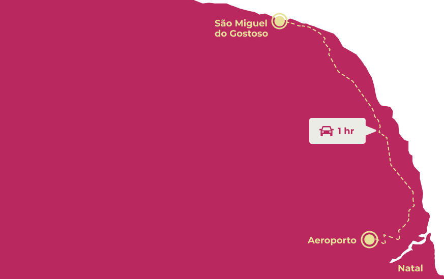 Mapa de localização do Pitaya Ocean Reserve